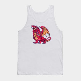 Angry Dragon Cartoon Tank Top